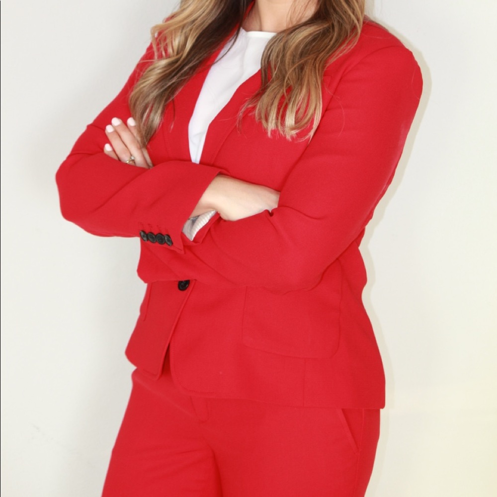 Banana Republic Two Piece Red Suit